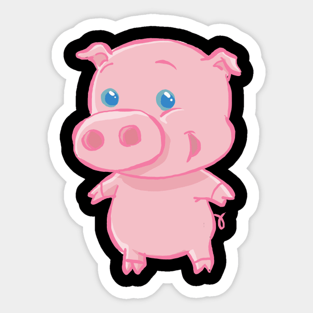 Sweet Pig Shirt Piggy piglet Girl love Pigs Farmer Kids Sticker by ELFEINHALB